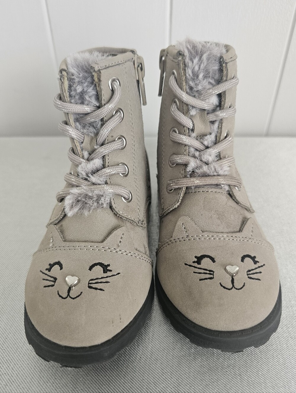 Wonder Nation  Infant/Toddler Side Zip Cat Face Boots